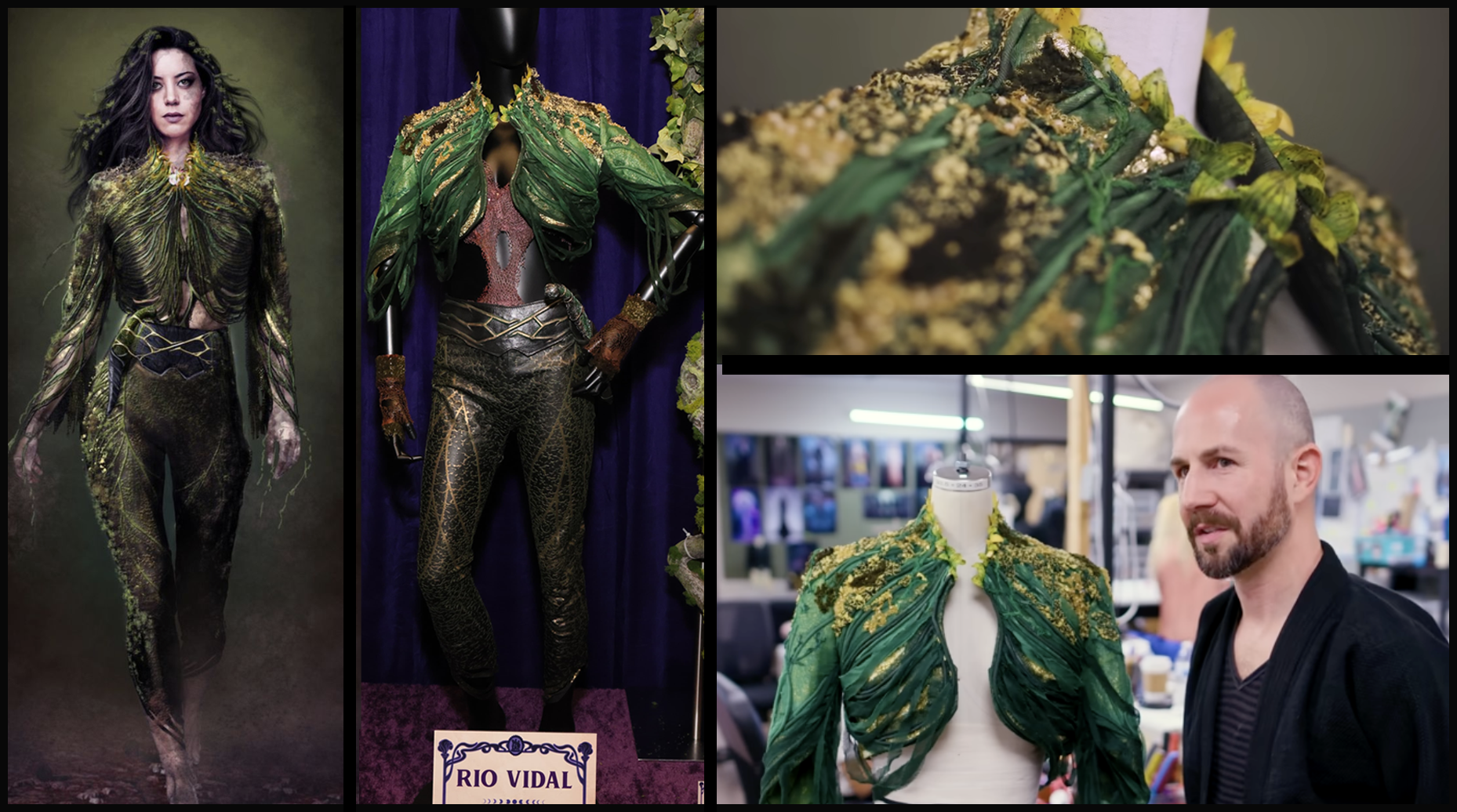 Green Witch embroidered vest detail