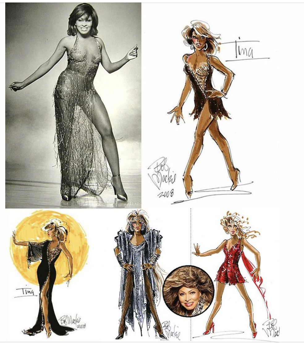 Tina Turner in a performance costume.